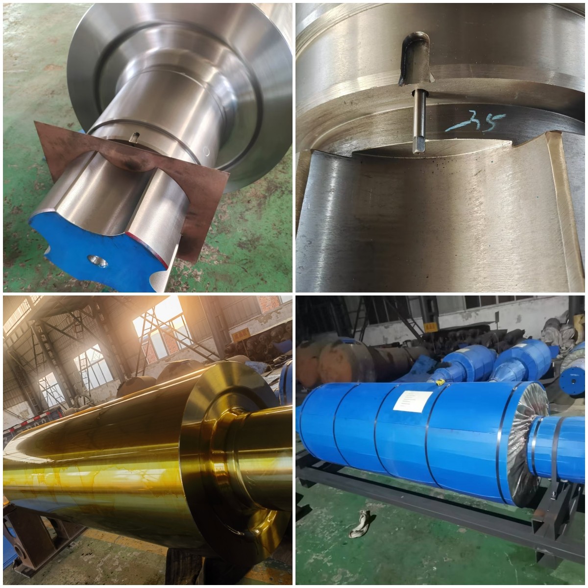 Produção e inspeção de rolos de forjamento