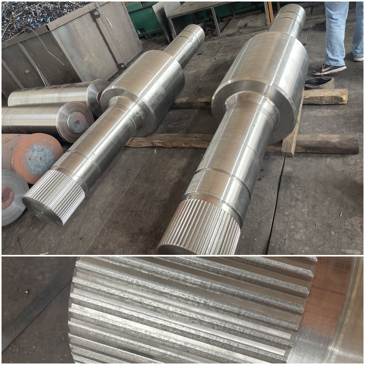 Usinagem e produção de rolos de moinho